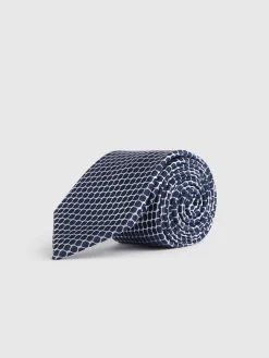 Alvaro Moreno Corbatas|Corbatas|CORBATA JACQUARD Azul Marino