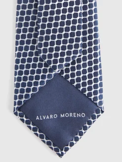 Alvaro Moreno Corbatas|Corbatas|CORBATA JACQUARD Azul Marino