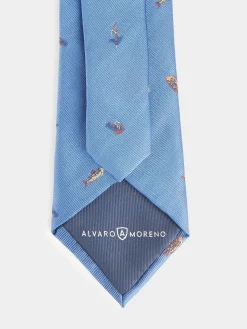 Alvaro Moreno Corbatas|Corbatas|CORBATA JACQUARD MF Azul