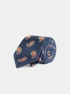 Alvaro Moreno Corbatas|Corbatas|CORBATA JACQUARD MF Azul Marino