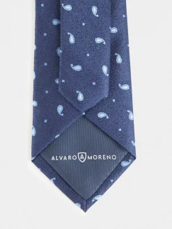 Alvaro Moreno Corbatas|Corbatas|CORBATA JACQUARD MF Azul Marino