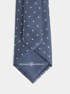 Alvaro Moreno Corbatas|Corbatas|CORBATA JACQUARD MF Azul Marino