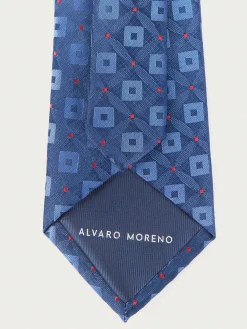 Alvaro Moreno Corbatas|Corbatas|CORBATA JACQUARD MF Azul Marino