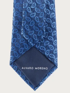 Alvaro Moreno Corbatas|Corbatas|CORBATA JACQUARD MF Azul Marino