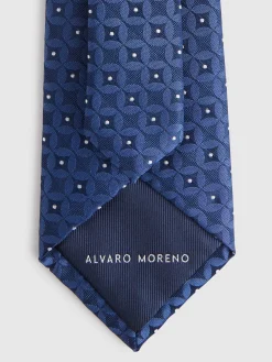 Alvaro Moreno Corbatas|Corbatas|CORBATA JACQUARD MF Azul Marino