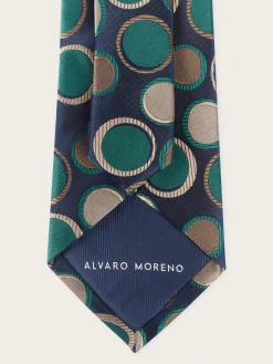 Alvaro Moreno Corbatas|Corbatas|CORBATA JACQUARD MF Azul Marino