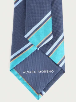 Alvaro Moreno Corbatas|Corbatas|CORBATA JACQUARD MF Azul Marino