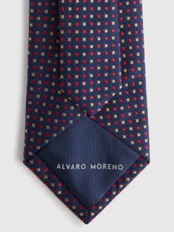 Alvaro Moreno Corbatas|Corbatas|CORBATA JACQUARD MF Azul Marino