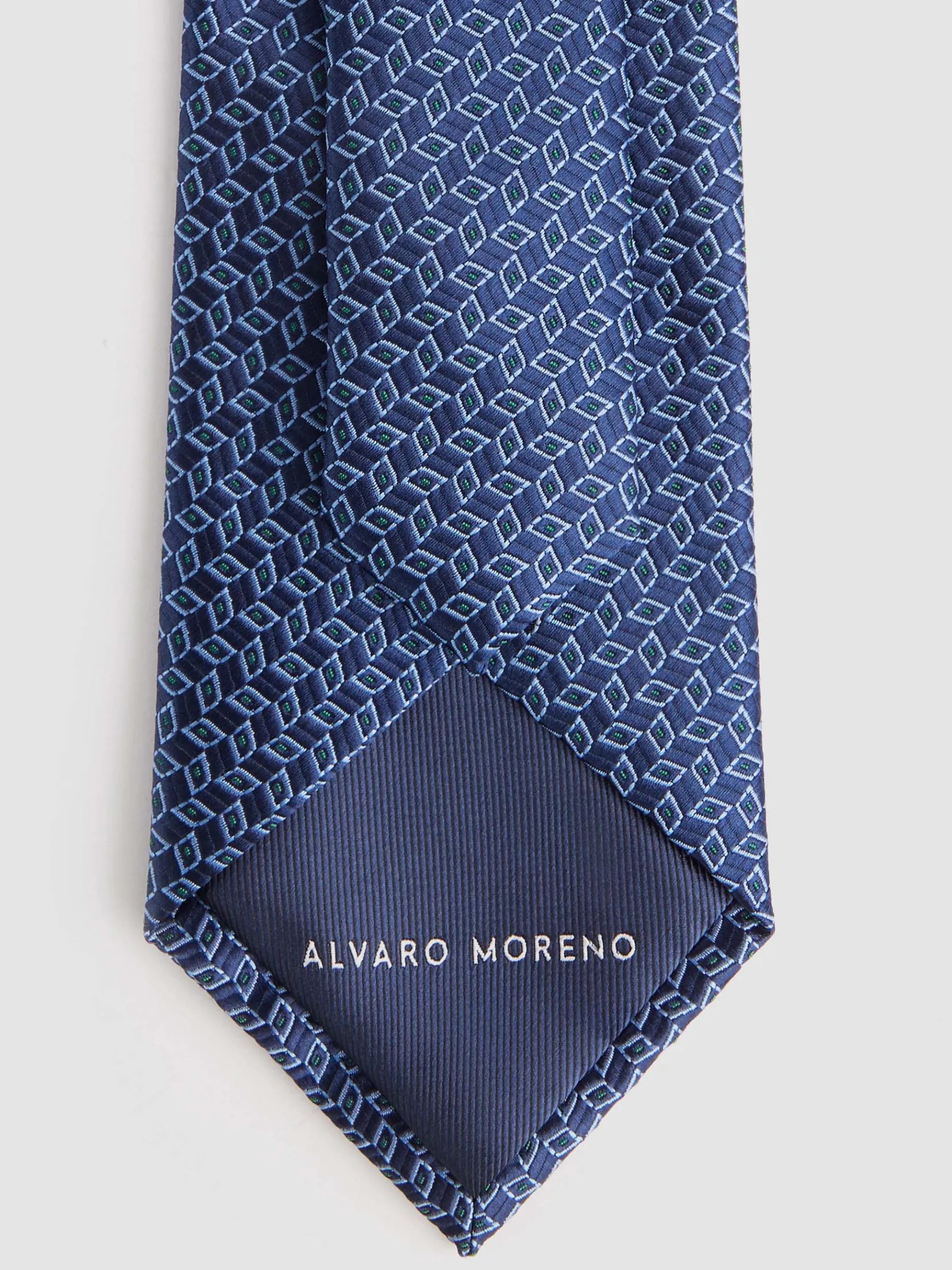 Alvaro Moreno Corbatas|Corbatas|CORBATA JACQUARD MF Azul Marino