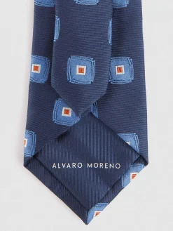 Alvaro Moreno Corbatas|Corbatas|CORBATA JACQUARD MF Azul Marino
