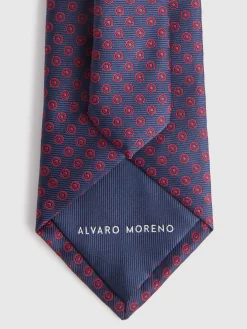 Alvaro Moreno Corbatas|Corbatas|CORBATA JACQUARD MF Azul Marino