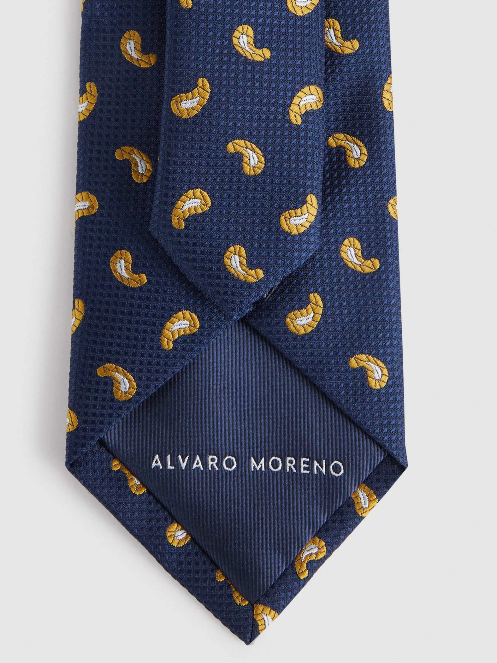 Alvaro Moreno Corbatas|Corbatas|CORBATA JACQUARD MF Azul Marino