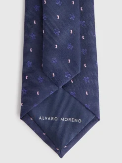 Alvaro Moreno Corbatas|Corbatas|CORBATA JACQUARD MF Azul Marino