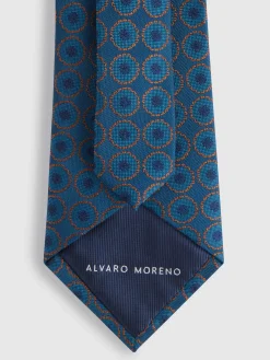 Alvaro Moreno Corbatas|Corbatas|CORBATA JACQUARD MF Azul Marino