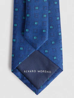 Alvaro Moreno Corbatas|Corbatas|CORBATA JACQUARD MF Azul Marino