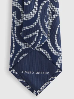 Alvaro Moreno Corbatas|Corbatas|CORBATA JACQUARD MF Azul Marino