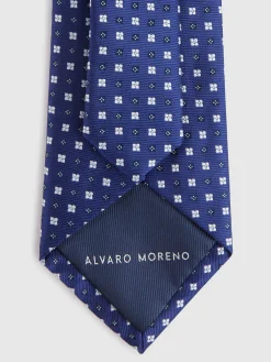 Alvaro Moreno Corbatas|Corbatas|CORBATA JACQUARD MF Azul Marino