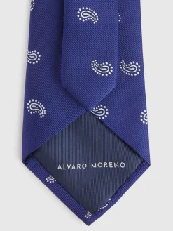 Alvaro Moreno Corbatas|Corbatas|CORBATA JACQUARD MF Azul Marino