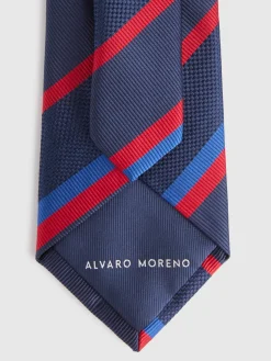 Alvaro Moreno Corbatas|Corbatas|CORBATA JACQUARD MF Azul Marino