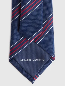 Alvaro Moreno Corbatas|Corbatas|CORBATA JACQUARD MF Azul Marino
