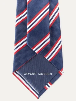 Alvaro Moreno Corbatas|Corbatas|CORBATA JACQUARD MF Azul Marino