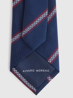 Alvaro Moreno Corbatas|Corbatas|CORBATA JACQUARD MF Azul Marino