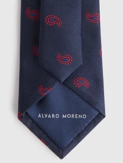 Alvaro Moreno Corbatas|Corbatas|CORBATA JACQUARD MF Azul Marino