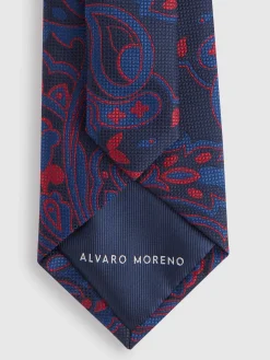 Alvaro Moreno Corbatas|Corbatas|CORBATA JACQUARD MF Azul Marino