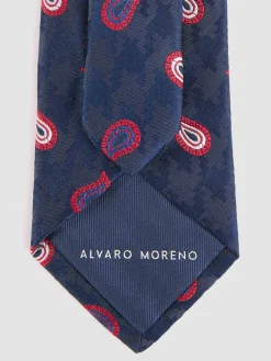 Alvaro Moreno Corbatas|Corbatas|CORBATA JACQUARD MF Azul Marino