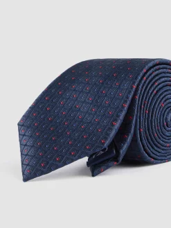 Alvaro Moreno Corbatas|Corbatas|CORBATA JACQUARD MF Azul Marino