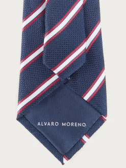 Alvaro Moreno Corbatas|Corbatas|CORBATA JACQUARD MF Azul Marino