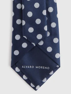 Alvaro Moreno Corbatas|Corbatas|CORBATA JACQUARD MF Azul Marino