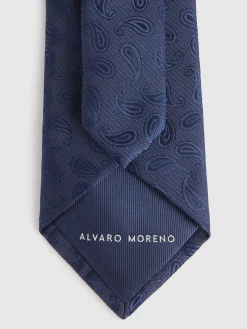Alvaro Moreno Corbatas|Corbatas|CORBATA JACQUARD MF Azul Marino