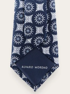 Alvaro Moreno Corbatas|Corbatas|CORBATA JACQUARD MF Azul Marino
