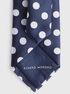 Alvaro Moreno Corbatas|Corbatas|CORBATA JACQUARD MF Azul Marino
