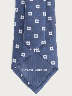 Alvaro Moreno Corbatas|Corbatas|CORBATA JACQUARD MF Azul Marino