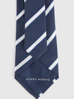 Alvaro Moreno Corbatas|Corbatas|CORBATA JACQUARD MF Azul Marino