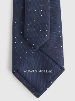 Alvaro Moreno Corbatas|Corbatas|CORBATA JACQUARD MF Azul Marino