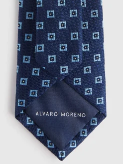 Alvaro Moreno Corbatas|Corbatas|CORBATA JACQUARD MF Azul Marino