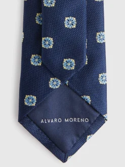Alvaro Moreno Corbatas|Corbatas|CORBATA JACQUARD MF Azul Marino