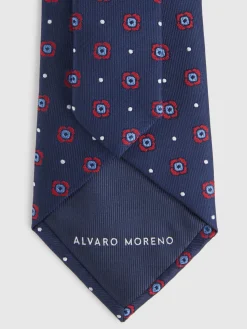 Alvaro Moreno Corbatas|Corbatas|CORBATA JACQUARD MF Azul Marino