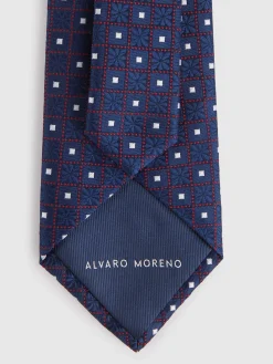 Alvaro Moreno Corbatas|Corbatas|CORBATA JACQUARD MF Azul Marino