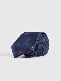 Alvaro Moreno Corbatas|Corbatas|CORBATA JACQUARD MF Azul Marino