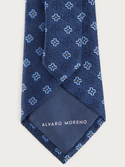 Alvaro Moreno Corbatas|Corbatas|CORBATA JACQUARD MF Azul Marino