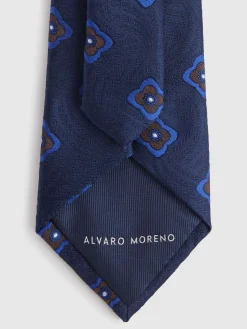 Alvaro Moreno Corbatas|Corbatas|CORBATA JACQUARD MF Azul Marino