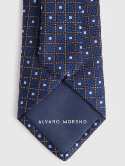 Alvaro Moreno Corbatas|Corbatas|CORBATA JACQUARD MF Azul Marino