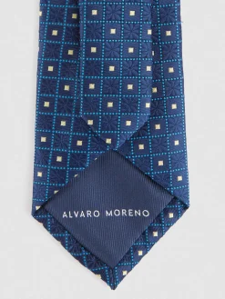 Alvaro Moreno Corbatas|Corbatas|CORBATA JACQUARD MF Azul Marino
