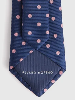 Alvaro Moreno Corbatas|Corbatas|CORBATA JACQUARD MF Azul Marino
