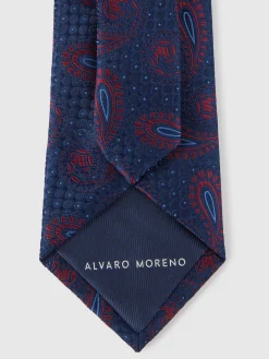 Alvaro Moreno Corbatas|Corbatas|CORBATA JACQUARD MF Azul Marino