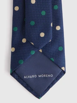Alvaro Moreno Corbatas|Corbatas|CORBATA JACQUARD MF Azul Marino